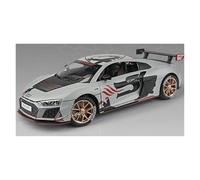 Auto da esposizione 1:24 for R8 Modello di auto da corsa altamente realistico Veicolo a retrocarica Souvenir ornamentale Collezione o regalo(Gray)