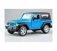 Auto da esposizione 1:32 for Wrangler Rubicon Modello di auto in lega pressofusa Veicolo fuoristrada multiuso Adatto for la decorazione Collezione o regalo(Blue)