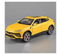 Auto da esposizione in scala 1:24 per URUS Bison SUV Coupé modello di auto in lega multiuso veicolo ornamentale da collezione o regalo (giallo)