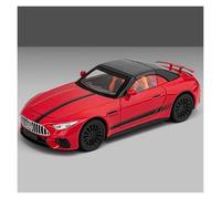 Auto da esposizione Modello di auto sportiva in lega SL63 in scala 1:24, pressofuso, in metallo, multiuso, da collezione, souvenir Collezione o regalo(Red)