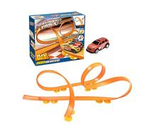 Auto da pista flessibile - Assemblaggio per auto da tirare, giocattolo per pista flessibile, divertente design di gioco da strada con di costruzione interattivo | Set di giochi educativi per