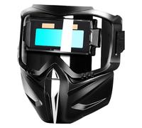 Auto Darkening Welding Helmet, Adjustable Face Cover Hood, Solar Powered Shield for Pipe Fitters, Construction Site, Metal Sculpting, Farm Repair Projects, Workshop Maintenance, 21.5x20x4.5cm