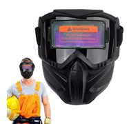 Auto Darkening Welding Helmet - Large View Welding Helmet - Abs Material with 1/1/1/2 Optical Grade Filter Thickened Sponge Padding Adjustable Fit for WEL. Spraying Repair Protection