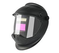Auto Darkening Welding Helmet, Solar Powered Shield, Anti-Glare Face Protector, Wide Shade View, Adjustable Headgear, Portable Compact Ideal for Metal Fabrication Construction Use