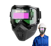 Auto Darkening Welding Helmet with Detachable Shield, Grinding Protection Gears, Adjustable Welder for Soldering Grinding Factory Use Metal Processing Safety Gear, 30.2x20.1x13.4 inches