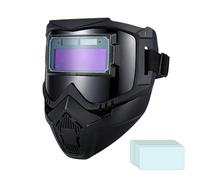 Auto Darkening Welding Hood - Adjustable Shade Flame Retardant Helmet, Protective Face Shield Workshop Construction Metalworking Equipment, Industry Commercial Household Welding Safety Gear Vision
