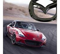 Auto dei Loghi Anteriori Posteriori Volante Sostituzione Mobilistico Distintivo È Adatto per Mazda 2 2011-2014, Resistente, Nero, Argento, Fibra di Carbonio,Front-Black