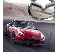 Auto dei Loghi Anteriori Posteriori Volante Sostituzione Mobilistico Distintivo È Adatto per Mazda 2 2011-2014, Resistente, Nero, Argento, Fibra di Carbonio,Front-Silver