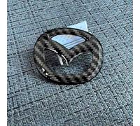 Auto dei Loghi Anteriori Posteriori Volante Sostituzione Mobilistico Distintivo È Adatto per Mazda 2 2011-2014, Resistente, Nero, Argento, Fibra di Carbonio,Steering Wheel-Carbon Fibre
