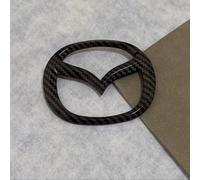 Auto dei Loghi Anteriori Posteriori Volante Sostituzione Mobilistico Distintivo È Adatto per Mazda 2 2011-2014, Resistente, Nero, Argento, Fibra di Carbonio,Rear-Carbon Fibre