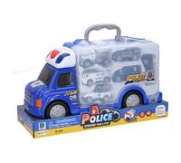 Auto della polizia con effetti e 6 macchinine