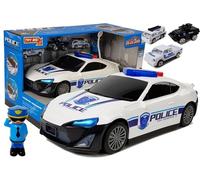 Auto della polizia con garage 2 in 1 con suoni e luci