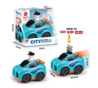 Auto della polizia con meccanismo a pressione