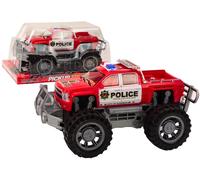 Auto della polizia fuoristrada rosso