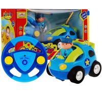 Auto della polizia radiocomandato per bambini 3+ Volante telecomandato + figurina del poliziotto + effetti luminosi e sonori