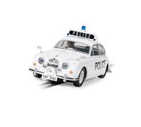 Scalextric Hornby Hobbies Ltd C4420 Jaguar Mk2-Police Edition Slot-Cars Street And Rally, Bianco, Scala 1:32