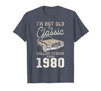 Auto d'Epoca Nata nel 1980 46° Compleanno Maglietta, Uomo, Pervinca, L