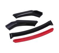 Auto Diffusore A Labbro, Splitter Per Paraurti Anteriore, Spoiler Universale Per F&ord Per Focus Accessori(Nero lucido e rosso)