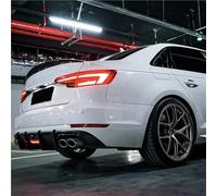 Auto Diffusore Paraurti Posteriore Per A4 S4 Standard Sport 4-Porte Refit B9 2017 2018 2019 Paraurti Posteriore Lip Spoiler Diffusore Protezione Tubo Scappamento Scarico(Sport Carbon Look)