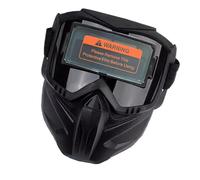 Auto Dimming Welding Shield - ABS Protective Gear, Heat Resistant | Large View with Anti Glare Lens, Breathable Protector for Safety During Welding Cutting Grinding and Industrial