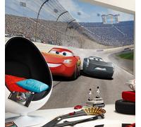 Auto Disney Foto Parati Saetta Mcqueen 368x265 CM Cameretta Ragazzi Decor Grigio