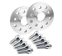 Auto Distanziali 2 Pz Per Distanziale Ruota Auto 5 * 112/5 * 100 Spessori Alluminio Forgiato Distanziatori centro Pneumatico Spessori Prigioniero + M14 * 1.5 Dado A Capocorda(Argento,Ball bolt)