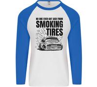 Auto Drifting Burning Pneumatici Uomo L/S Baseball T-Shirt