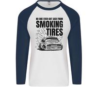 Auto Drifting Burning Pneumatici Uomo L/S Baseball T-Shirt