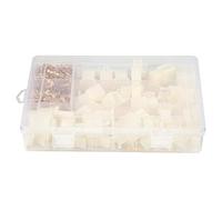 Auto Electrical Wire Terminal Connector Set, 2.8mm 2 Pin 3 Pin 4 Pin 6 Pin Connectors with Fixed Hook, for Car Motorcycle ATV Scooter Boat, 380pcs in Plastic Storage Box