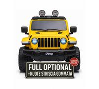 Auto Elettrica Bambini Jeep Wrangler Rubicon 12V Gialla Telecomando Full Optiona