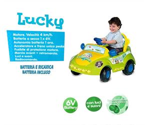 Auto Elettrica Bambini Looney Tunes 6V telecomando Luci Suoni Acceleratore Freno