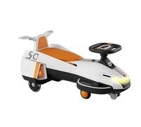 Auto elettrica con pedali, giro in auto 2 in 1 con musica, ruote lampeggianti, carrozzeria ingrandita