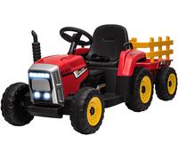 Auto Elettrica HOMCOM per Bambini Trattore con Rimorchio
