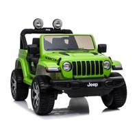 Auto Elettrica Macchina per Bambini 2 Posti Jeep Wrangler Rubicon Verde 12V con Telecomando