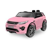 Auto elettrica macchina per bambini LAND ROVER DISCOVERY 12V 2 Posti in Pelle-Rosa