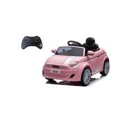 Auto elettrica Nuova Fiat 500 rosa per bambini, telecomando per genitore, porta usb, età 3+