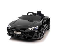 Auto elettrica per bambini Audi RS E-tron GT 12V, nero, sedile singolo ampio, telecomando 2,4 GHz, ingresso USB/AUX, Bluetooth, sospensioni, batteria al litio, luci LED, 2 motori da 25W