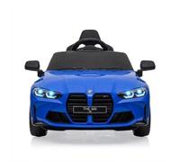 Auto Elettrica Per Bambini BMW M4 Con Licenza Ufficiale, Macchina Elettrica 12V Con Telecomando Parentale 2,4G, Luci LED, Suoni Realistici, Soft Start e Cintura Di Sicurezza, Regalo Per Bambi, Blu