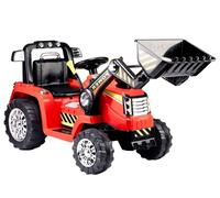 Auto Elettrica per Bambini Escavatore RC Telecomando LED Rosso
