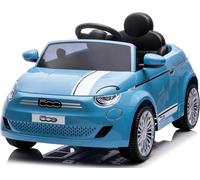 AUTO ELETTRICA PER BAMBINI FIAT 500 AZZURRO 12V CON TELECOMANDO