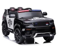 Auto elettrica per bambini fino a 4 anni, con batteria 12 V, Buggy fuoristrada, telecomando, 4 x 4, 4 motori, ruote in gomma, sedile similpelle, musica e luci, supporta fino a 30 kg (poli-nero)