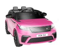 Auto elettrica per bambini, Land Rover con licenza, 12 V, auto elettrica per bambini, con telecomando, musica, educazione precoce, USB, Tf, Mp3, auto elettrica per bambini dai 3 anni in su (rosa)
