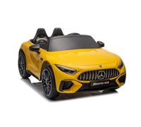 Auto elettrica per bambini Mercedes AMG SL 63 con telecomando 2,4 Ghz Gialla