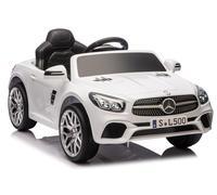 Auto Elettrica per Bambini Mercedes SL500 Eva Ruote LED RC USB MP3 Bianco