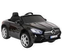 Auto Elettrica per Bambini Mercedes SL500 Eva Ruote LED RC USB MP3 Nero