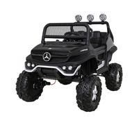 Auto Elettrica per Bambini Mercedes Unimog 12V 2 Posti Monitor Touchscreen Mp4-Nero