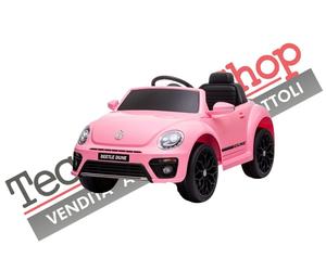Auto Elettrica per Bambini Volkswagen Maggiolino New Beetle Small 12V Rosa