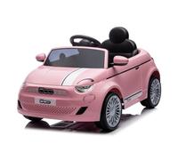 Auto Elettrica per BambiniFiat 500e Cinquecento 12V Telecomando Luci Led Suoni (Rosa)