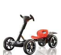 Auto elettriche a Batteria da 6 V per Bambini con Telecomando, Go-Kart Elettrico Pieghevole per Bambini con Funzione Drift, Go-Kart a Pedali con Sedile Regolabile e Musica/luci,Rosso