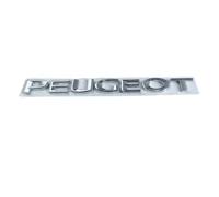 Auto Emblema Adesivo per Peugeot 107 2008-2012, Bagagliaio Adesivo Scritta Logo Adesivo Anteriore Cofano Logo Adesivo Lettere di Emblema in ABS per Auto Accessori,Silver